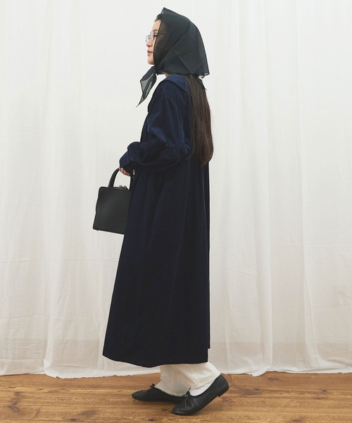 fig London(フィグロンドン)の「shirt corl dress(ワンピース・レディース・ネイビー/ピンク/ダークブラウン・FREE)」の7枚目の写真