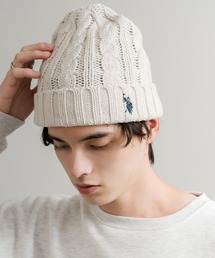 U.S. POLO ASSN.([GX|AbX)U.S. POLO ASSN. [GX|AbX cable Knitting beanie |CgShJP[u҂݃jbgX jbgLbv r[j[(jbgLbv/r[j[)