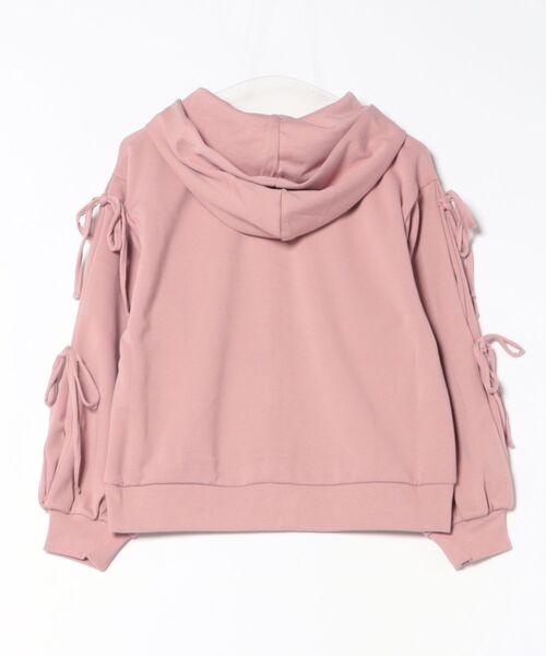 Honeys(ハニーズ)の「袖リボンパーカー(パーカー・レディース・ピンク/アイボリー/ブラック・L/M/S)」の15枚目の写真