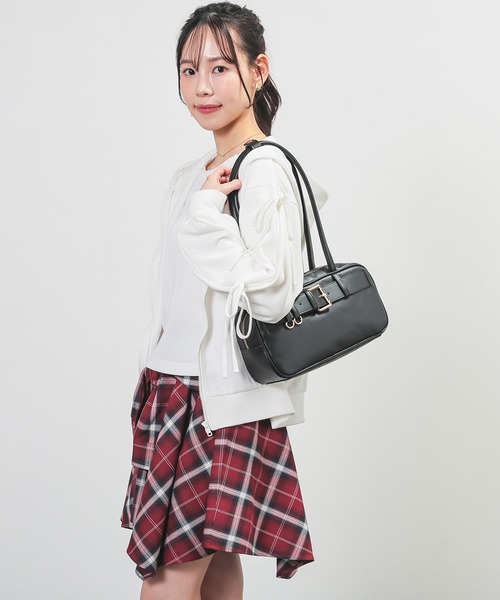 Honeys(ハニーズ)の「袖リボンパーカー(パーカー・レディース・ピンク/アイボリー/ブラック・L/M/S)」の5枚目の写真