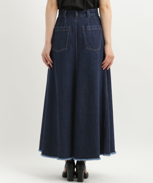 Andemiu（アンデミュウ）の「デニムフレアロングスカート579830（デニムスカート・レディース・ネイビー/ブルー・SMALL/MEDIUM）」の14枚目の写真