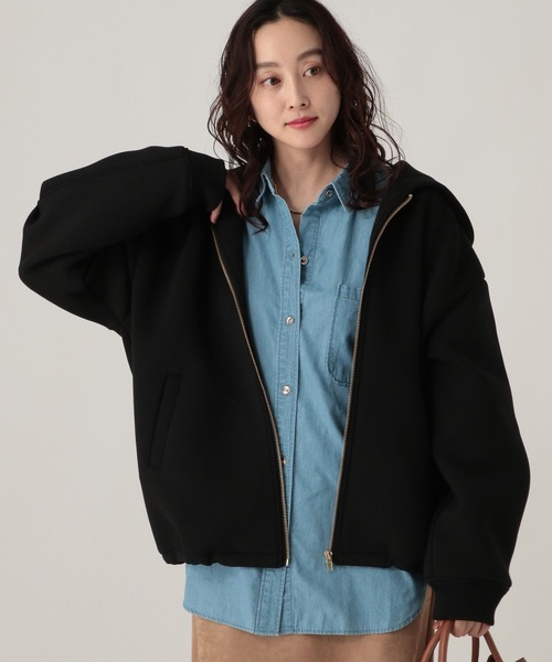 ◆sasa◆美品♡SLOBE IENA【MEYAME】 パーカーコート MAROCORE SELECT】サイドレース アニメイラストパーカー AW（パーカー