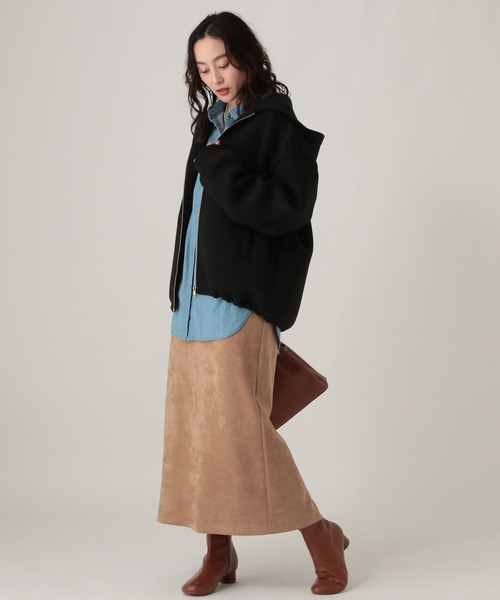 Elura（エルーラ）の「ダンボールパーカー/600898（パーカー・レディース・ブラック/ライトグレー・FREE）」の3枚目の写真