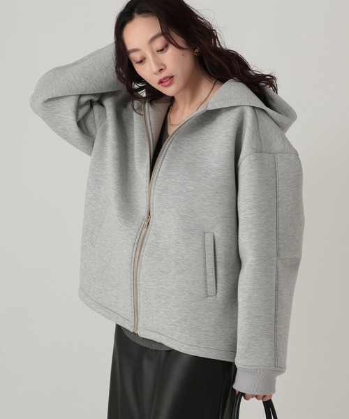 Elura（エルーラ）の「ダンボールパーカー/600898（パーカー・レディース・ブラック/ライトグレー・FREE）」の4枚目の写真