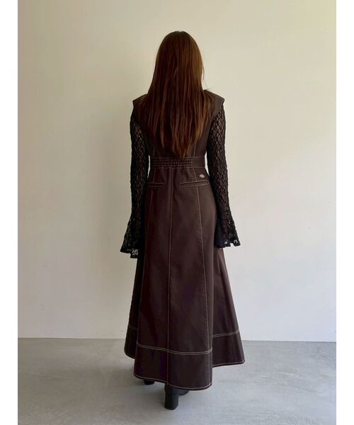 Dickies(ディッキーズ)の「【別注Dickies】ZIPジャンパースカート(ジャンパースカート・レディース・ブラウン/グリーン/ベージュ・MEDIUM/SMALL)」の9枚目の写真