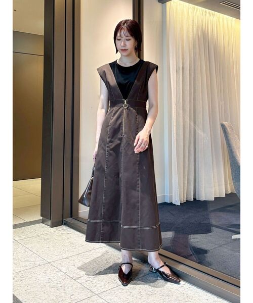 Dickies(ディッキーズ)の「【別注Dickies】ZIPジャンパースカート(ジャンパースカート・レディース・ブラウン/グリーン/ベージュ・MEDIUM/SMALL)」の18枚目の写真