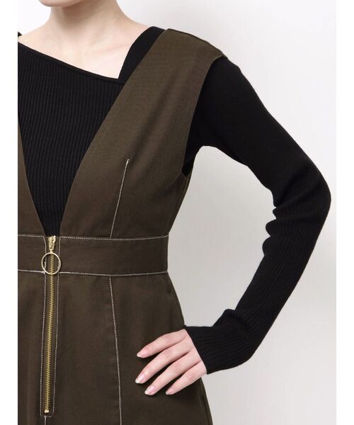 Dickies(ディッキーズ)の「【別注Dickies】ZIPジャンパースカート(ジャンパースカート・レディース・ブラウン/グリーン/ベージュ・MEDIUM/SMALL)」の19枚目の写真