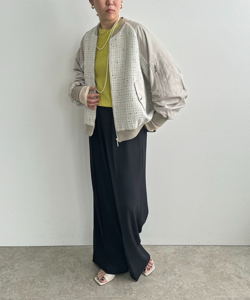 MA-1スリーブツイードブルゾン LHELBIE│Eimee Law & LHELBIE 公式