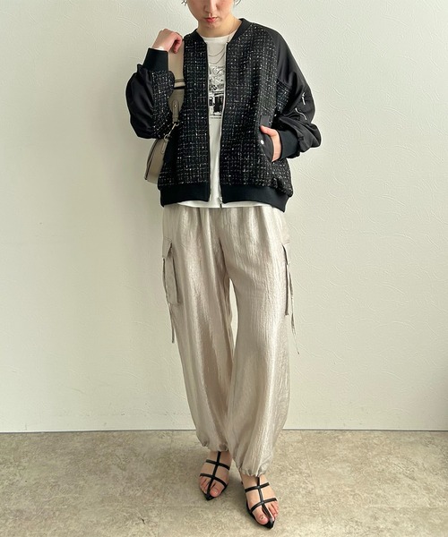 MA-1スリーブツイードブルゾン LHELBIE│Eimee Law & LHELBIE 公式