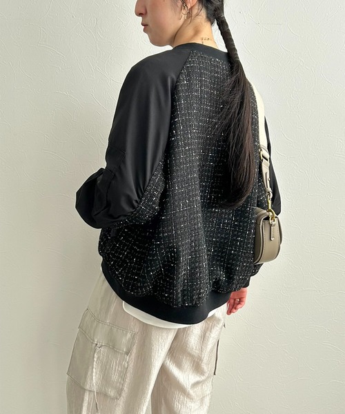 MA-1スリーブツイードブルゾン LHELBIE│Eimee Law & LHELBIE 公式