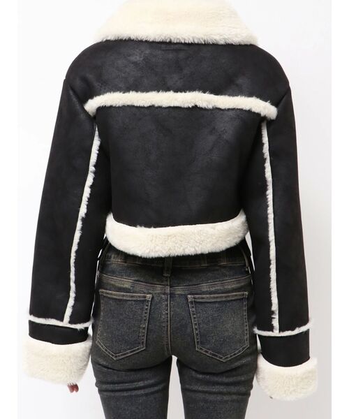 EMODA（エモダ）の「ショートフェイクムートンブルゾン（ブルゾン・レディース・ブラウン/ブラック/その他/アイボリー・FREE）」の20枚目の写真