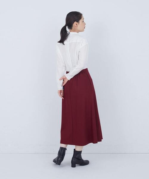 ADIEU TRISTESSE(アデュートリステス)の「◆ウールミルドスカート(スカート・レディース・チェック/チャコールグレー/ワイン・38)」の6枚目の写真