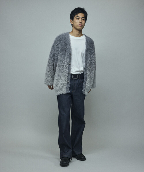 Firsthand（ファーストハンド）の「Firsthand/ファーストハンド オーバーサイズ フェザーヤーン グラデーション ニット カーディガン（カーディガン/ボレロ・メンズ・ブラウン/グレー/ブラック・L/M）」の11枚目の写真