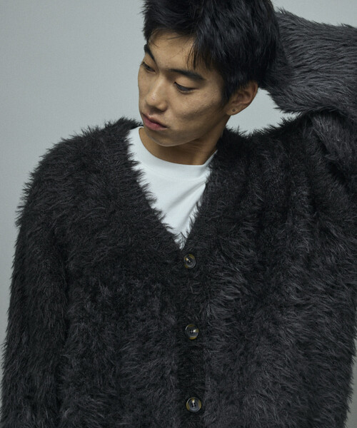 Firsthand（ファーストハンド）の「Firsthand/ファーストハンド オーバーサイズ フェザーヤーン グラデーション ニット カーディガン（カーディガン/ボレロ・メンズ・ブラウン/グレー/ブラック・L/M）」の12枚目の写真