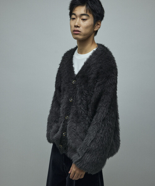 Firsthand（ファーストハンド）の「Firsthand/ファーストハンド オーバーサイズ フェザーヤーン グラデーション ニット カーディガン（カーディガン/ボレロ・メンズ・ブラウン/グレー/ブラック・L/M）」の15枚目の写真