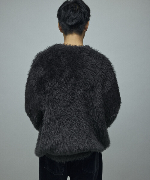 Firsthand（ファーストハンド）の「Firsthand/ファーストハンド オーバーサイズ フェザーヤーン グラデーション ニット カーディガン（カーディガン/ボレロ・メンズ・ブラウン/グレー/ブラック・L/M）」の16枚目の写真