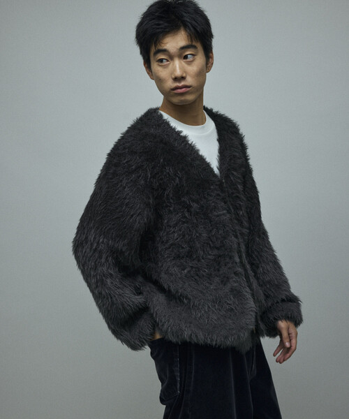 Firsthand（ファーストハンド）の「Firsthand/ファーストハンド オーバーサイズ フェザーヤーン グラデーション ニット カーディガン（カーディガン/ボレロ・メンズ・ブラウン/グレー/ブラック・L/M）」の18枚目の写真