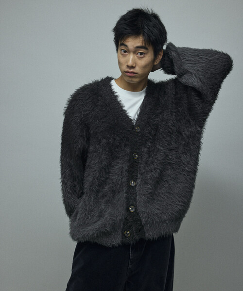 Firsthand（ファーストハンド）の「Firsthand/ファーストハンド オーバーサイズ フェザーヤーン グラデーション ニット カーディガン（カーディガン/ボレロ・メンズ・ブラウン/グレー/ブラック・L/M）」の19枚目の写真