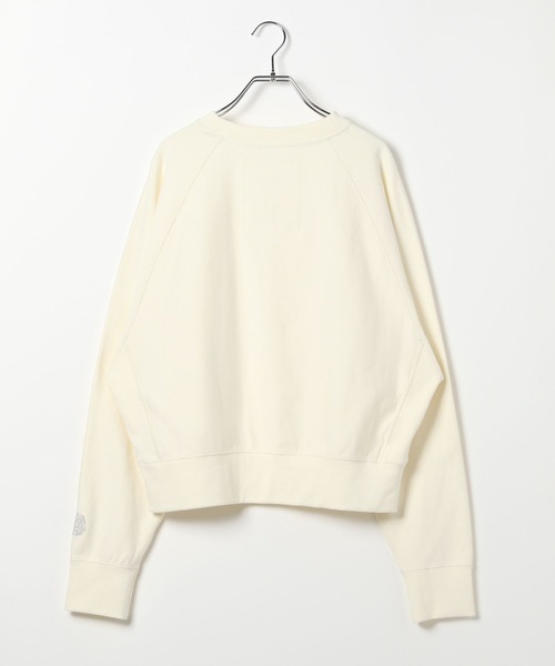 HEREIAM】ユニセックス/毎年人気！ワッペンロゴクルーネックトレーナー