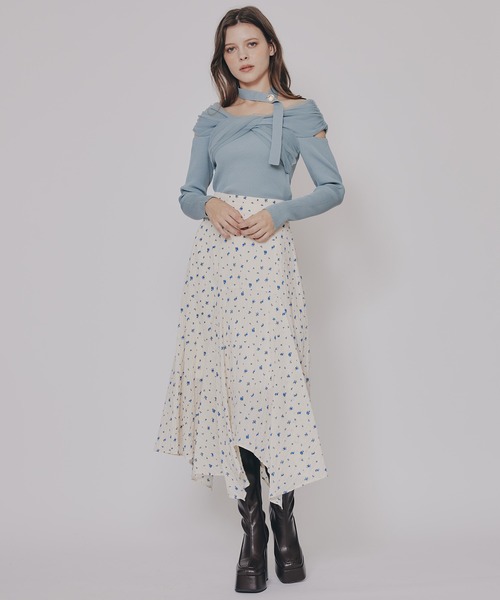 REDYAZEL(レディアゼル)の「ミニフラワーイレヘムロングスカート(スカート・レディース・ホワイト系その他/ブラウン系その他/ブラック系その他・FREE)」の7枚目の写真