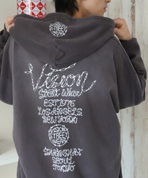 VISION STREET WEAR | 【VISION STREET WEAR/ヴィジョンストリートウェア】 裏毛 プリントロゴ ビッグシルエット クルーネック スウェット フルジップ パーカー(パーカー)