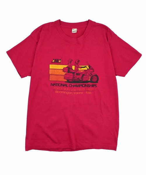 LABORATORY R(ラボラトリーアール)の「【USED】80’s SCREEN STARS “AMA” バイク Tシャツ USA製(Tシャツ/カットソー・メンズ・ピンク・X-LARGE)」の1枚目の写真