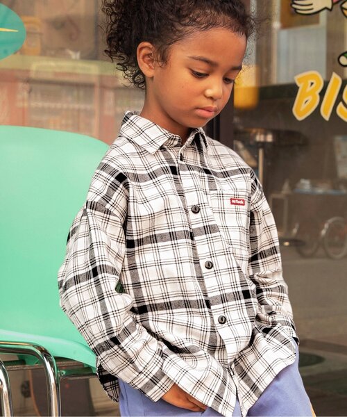 BREEZE（ブリーズ）の「【ジュニア対応】B NEWJACK チェックシャツ（シャツ/ブラウス・キッズ・ブルー/ブラック/イエロー/レッド・90/100/110/120/130/140/150）」の2枚目の写真