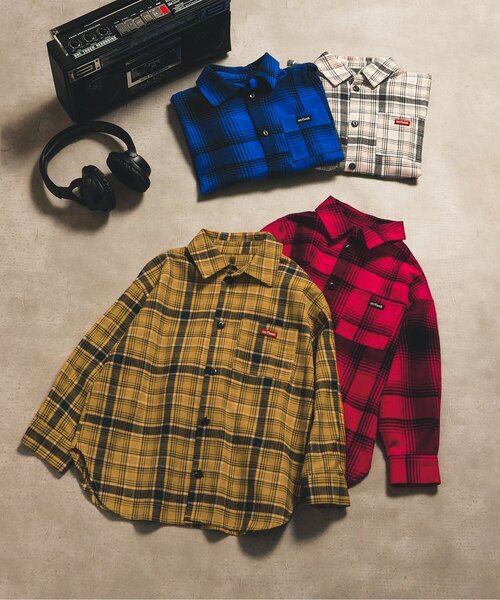 BREEZE（ブリーズ）の「【ジュニア対応】B NEWJACK チェックシャツ（シャツ/ブラウス・キッズ・ブルー/ブラック/イエロー/レッド・90/100/110/120/130/140/150）」の16枚目の写真