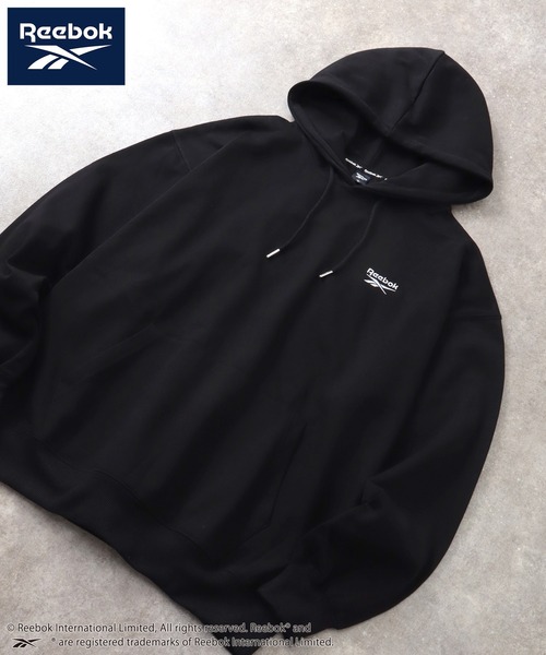 Reebok（リーボック）の「【Reebok/リーボック】裏起毛 ワンポイント刺繍ロゴ スウェット プルオーバーパーカー（パーカー・メンズ・ブラック/グレイッシュベージュ/ホワイト/ネイビー・M/L/LL）」の19枚目の写真