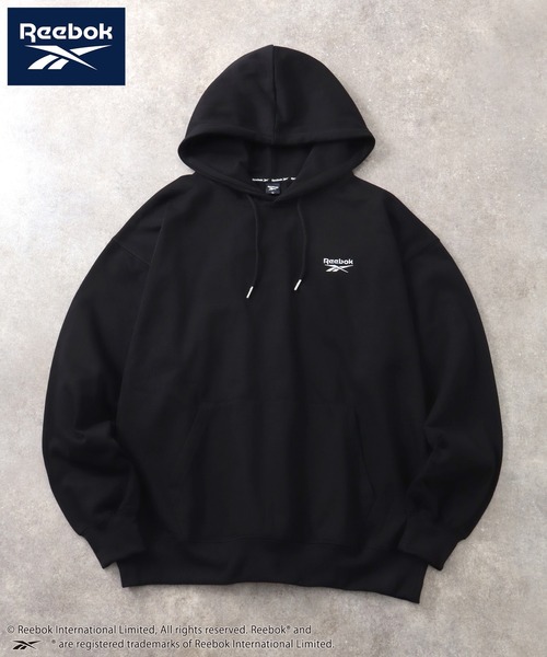 Reebok（リーボック）の「【Reebok/リーボック】裏起毛 ワンポイント刺繍ロゴ スウェット プルオーバーパーカー（パーカー・メンズ・ブラック/グレイッシュベージュ/ホワイト/ネイビー・M/L/LL）」の8枚目の写真