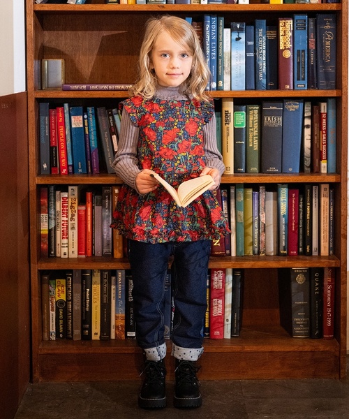 sense of wonder(センスオブワンダー)の「ニッドデニムストレートパンツ(デニムパンツ・キッズ・ネイビー・80cm/90cm/100cm/110cm/120cm/130cm)」の9枚目の写真