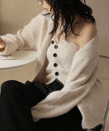 Ulysses(ユリシス)の【2点セット】 ニットボタンビスチェ&カーディガンセット(アンサンブル)