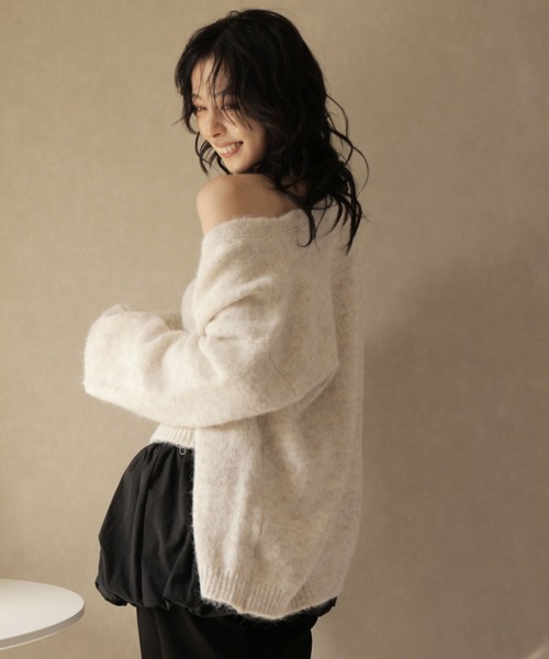 Ulysses（ユリシス）の「【2set】ニットボタンビスチェ＆カーディガンセット（カーディガン/ボレロ・レディース・ベージュ/グレー・F）」の20枚目の写真