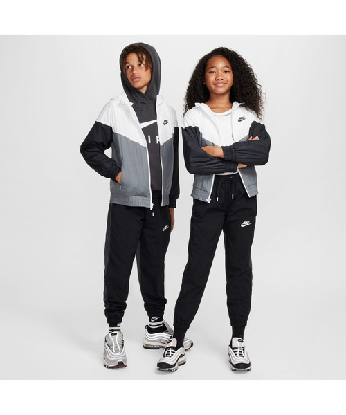 NIKE（ナイキ）の「ナイキ NIKE ナイキ YTH NSW WR フーディ ジャケット（その他アウター・キッズ・ホワイト×グレー・130cm/140cm/150cm/160cm）」の6枚目の写真