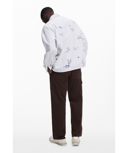Desigual（デシグアル）の「グラフィティストライプ ストリートシャツ（シャツ/ブラウス・メンズ・マルチ・S/M/L/XL）」の5枚目の写真
