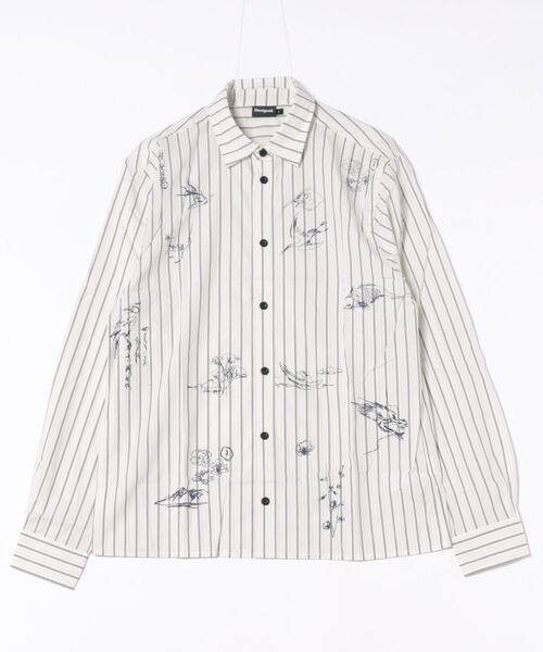 Desigual（デシグアル）の「グラフィティストライプ ストリートシャツ（シャツ/ブラウス・メンズ・マルチ・S/M/L/XL）」の6枚目の写真