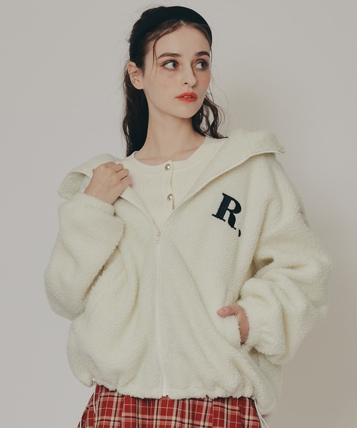 REDYAZEL（レディアゼル）の「AZELCLUBボアパーカー（その他アウター・レディース・オフホワイト/ブラック/ブラウン・FREE）」の2枚目の写真