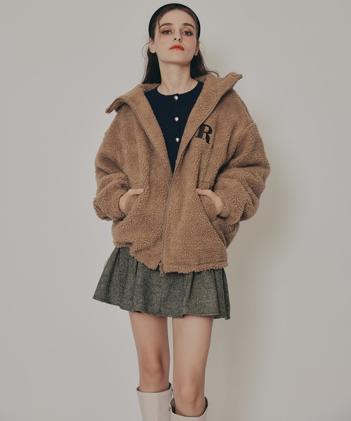 REDYAZEL（レディアゼル）の「AZELCLUBボアパーカー（その他アウター・レディース・オフホワイト/ブラック/ブラウン・FREE）」の7枚目の写真