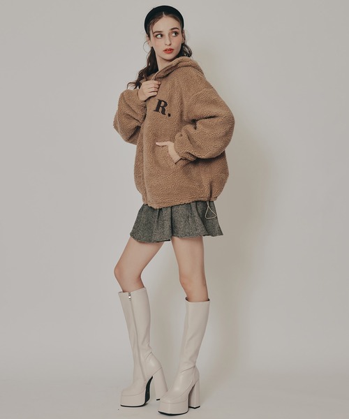 REDYAZEL（レディアゼル）の「AZELCLUBボアパーカー（その他アウター・レディース・オフホワイト/ブラック/ブラウン・FREE）」の10枚目の写真