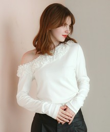 < ZOZOTOWN限定 >フリルラインカットソー