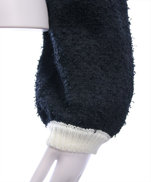 clear（クリア）の「ヒゲヤーン配色リボンニットカーディガン[大人 フェミニン 上品 ガーリー]（カーディガン/ボレロ・レディース・ピンク/アイボリー/ブラック・F）」の14枚目の写真