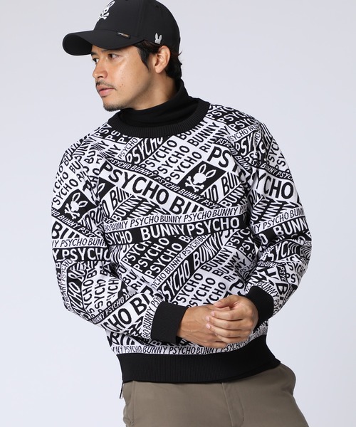 Psycho Bunny（サイコバニー）の「ライン入り ニットジップ