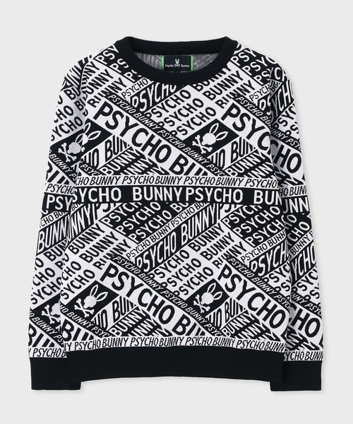 GOLF]総柄フォントロゴ オリジナルジャガードニット（ニット/セーター