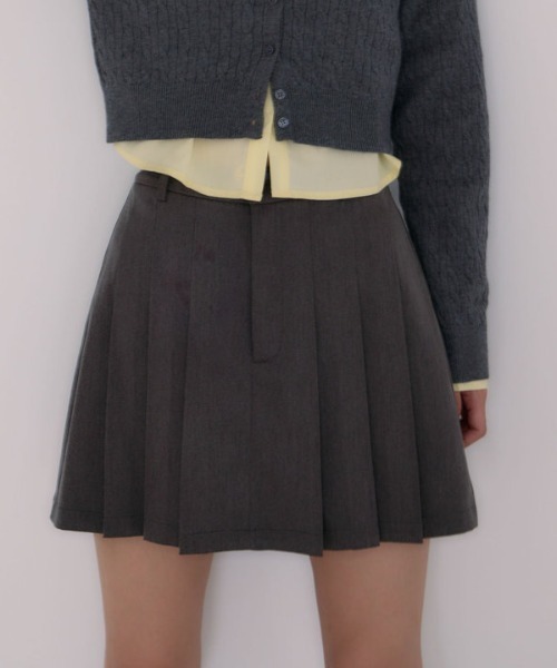 archives(アルシーヴ)の「サイドプリーツミニスカート(スカート・レディース・ブラック/グレー/ブラウン・MEDIUM)」の4枚目の写真