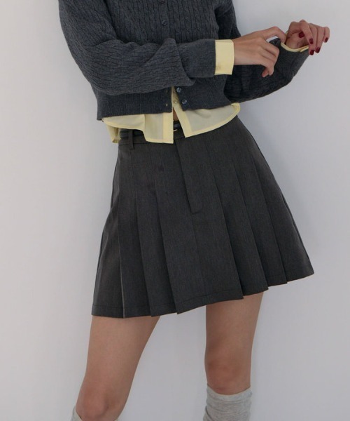 archives(アルシーヴ)の「サイドプリーツミニスカート(スカート・レディース・ブラック/グレー/ブラウン・MEDIUM)」の5枚目の写真