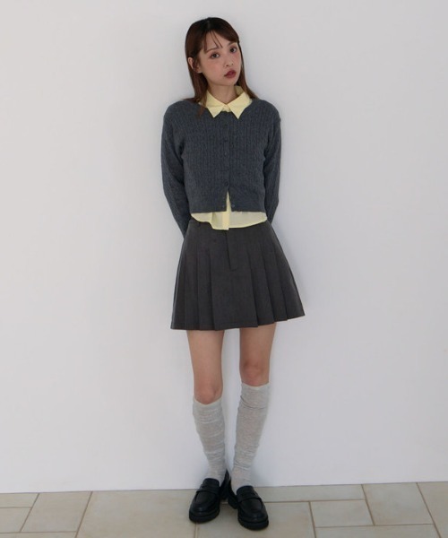 archives(アルシーヴ)の「サイドプリーツミニスカート(スカート・レディース・ブラック/グレー/ブラウン・MEDIUM)」の8枚目の写真