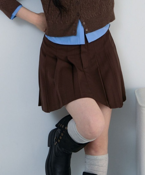 archives(アルシーヴ)の「サイドプリーツミニスカート(スカート・レディース・ブラック/グレー/ブラウン・MEDIUM)」の22枚目の写真