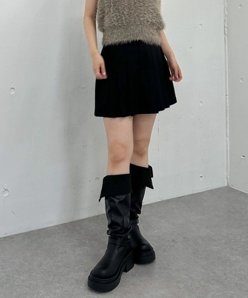 archives(アルシーヴ)の「サイドプリーツミニスカート(スカート・レディース・ブラック/グレー/ブラウン・MEDIUM)」の13枚目の写真