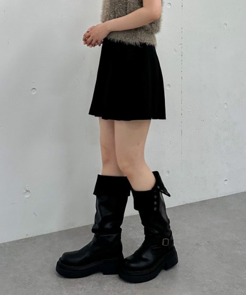 archives(アルシーヴ)の「サイドプリーツミニスカート(スカート・レディース・ブラック/グレー/ブラウン・MEDIUM)」の14枚目の写真