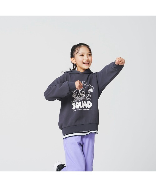 PEANUTS（ピーナッツ）の「ピーナッツ  ドライ裏毛スウェットパーカー（パーカー・キッズ・チャコールグレー/ベージュ・100cm/110cm/120cm/130cm/140cm/150cm/160cm）」の5枚目の写真